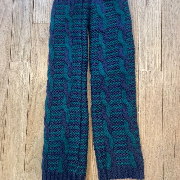 SOLD  Free People Mariella Blue/green Cable Knit Arm Warmers One Size - Picture 5 of 5